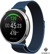 Milanees Smartwatch bandje - Geschikt voor  Polar Unite Milanese band - blauw - Strap-it Horlogeband / Polsband / Armband