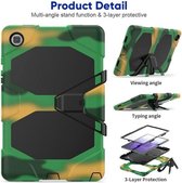 Extreme protectie Army Backcover hoes voor Samsung Galaxy Tab A7 Hoes case 10.4 (2020) T500 - Camouflage Groen