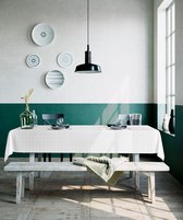 Mistral Home Tafelkleed - 150x250 cm - Gerecycleerd Tafellaken - Duurzaam - Katoen Polyester - Wit