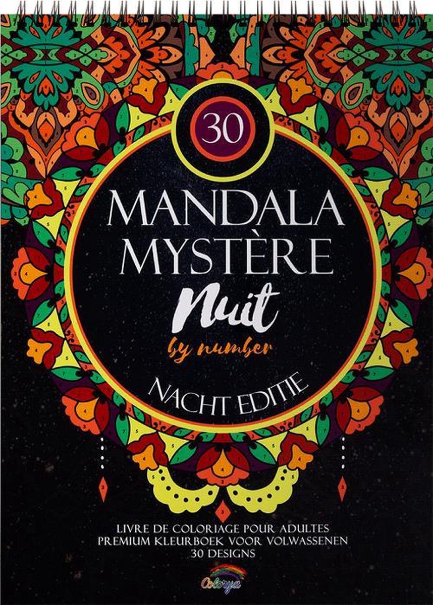Mandala Mystere nuit Nacht editie voor volwassenen colorya