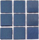 252x stuks mozaieken maken steentjes/tegels kleur donkerblauw met formaat 10 x 10 x 2 mm