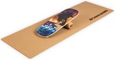 BoarderKING Indoorboard Classic balance board + mat + rol hout/kurk veelkleurig