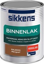 Sikkens Binnenlak - Verf - Hoogglans - Mengkleur - RAL8003 - 1 liter