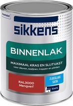 Sikkens Binnenlak - Verf - Zijdeglans - Mengkleur - RAL3000 - 1 liter