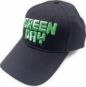 Green Day - Dripping Logo Baseball pet - Zwart