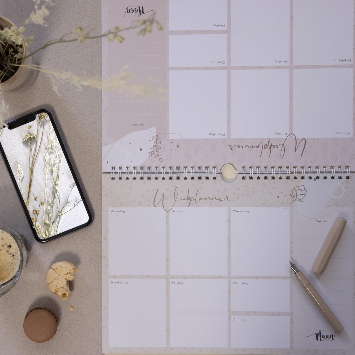 Maan Amsterdam Weekplanner - Inclusief stickervel - To do planner - Ongedateerd - A4 - Eclipse — afbeelding 8
