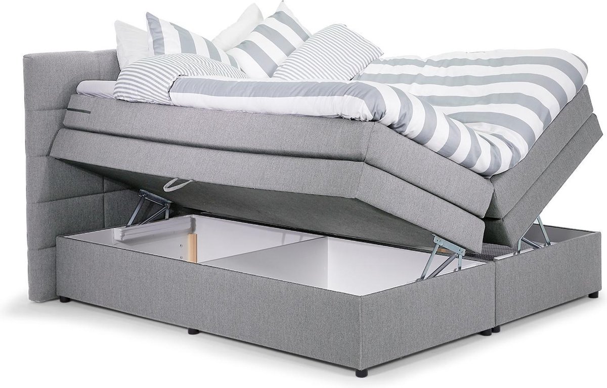 Beddenleeuw Boxspring Bed met opbergruimte DeLuxe Yara 90x200