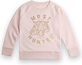 Most Hunted - kindersweater - tijger - licht roze goud - maat 110/116cm