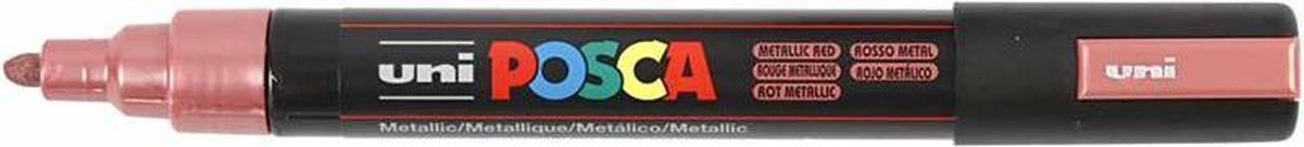 Posca Marker, afm PC-5M, lijndikte 2,5 mm, medium, rood metallic, 1 stuk