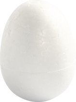 Eieren, H: 7 cm, wit, 5 stuk/ 1 doos