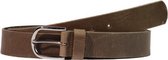 Dames riem leer 3,5 cm Donker grijs, bandmaat 085