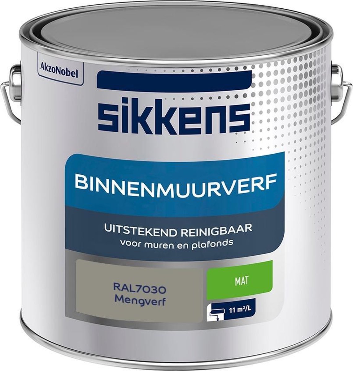 Sikkens Binnenmuurverf Muurverf Mengkleur Mat RAL7030 2.5L