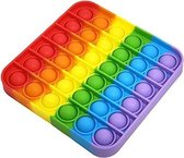 Pop it Fidget toys - Rainbow - vierkant - multicolor
