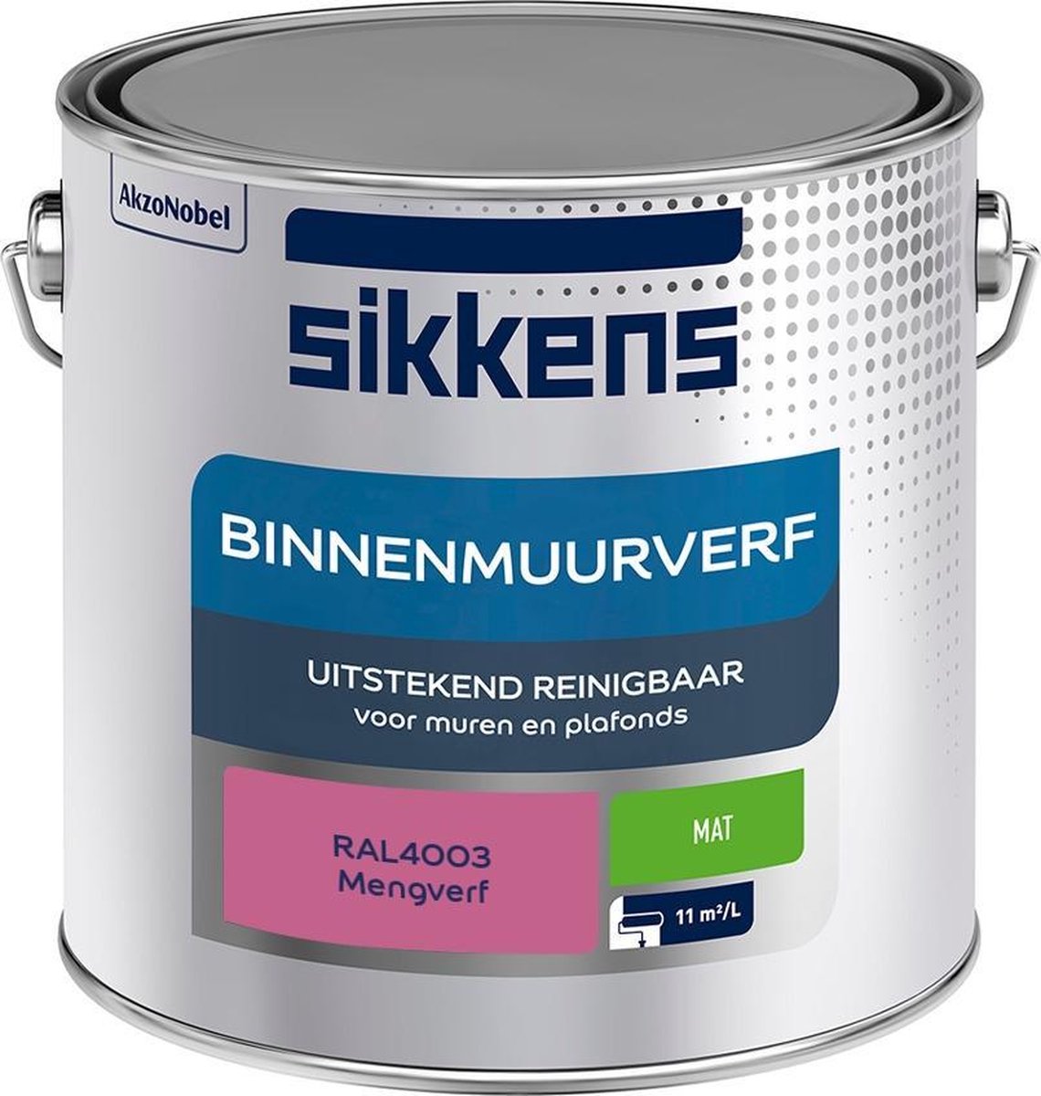 Sikkens Binnenmuurverf Muurverf Mengkleur Mat RAL4003 2.5L