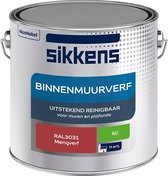 Sikkens - Binnenmuurverf - Muurverf - Mengkleur - Mat - RAL3031 - 2.5L