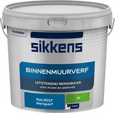 Sikkens - Binnenmuurverf - Muurverf - Mengkleur - Mat - RAL5017 - 5L