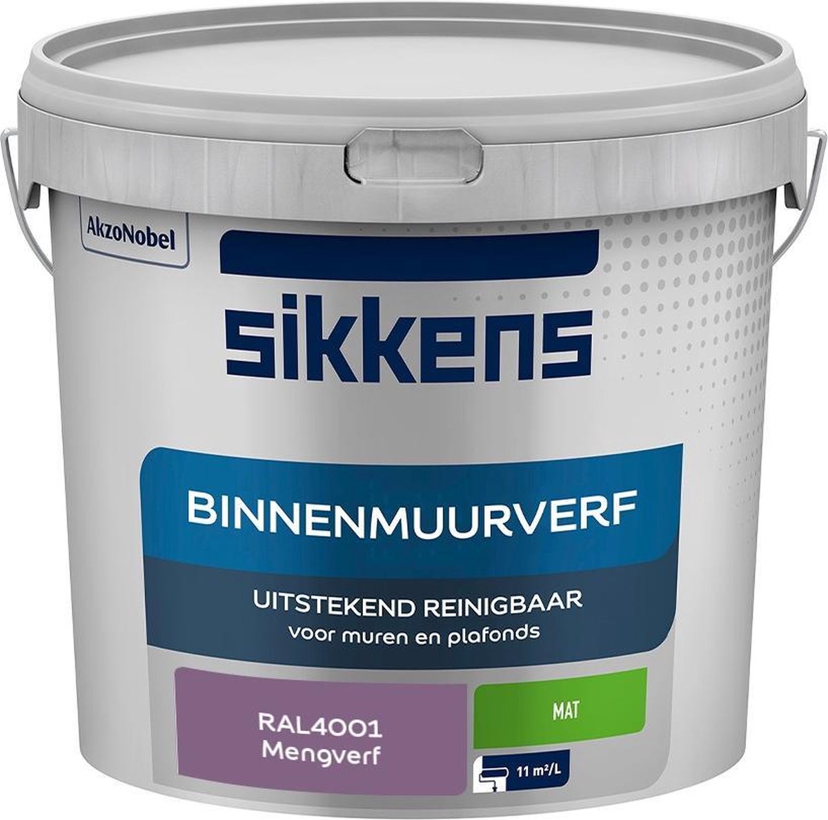 Sikkens Binnenmuurverf Muurverf Mengkleur Mat RAL4001 5L