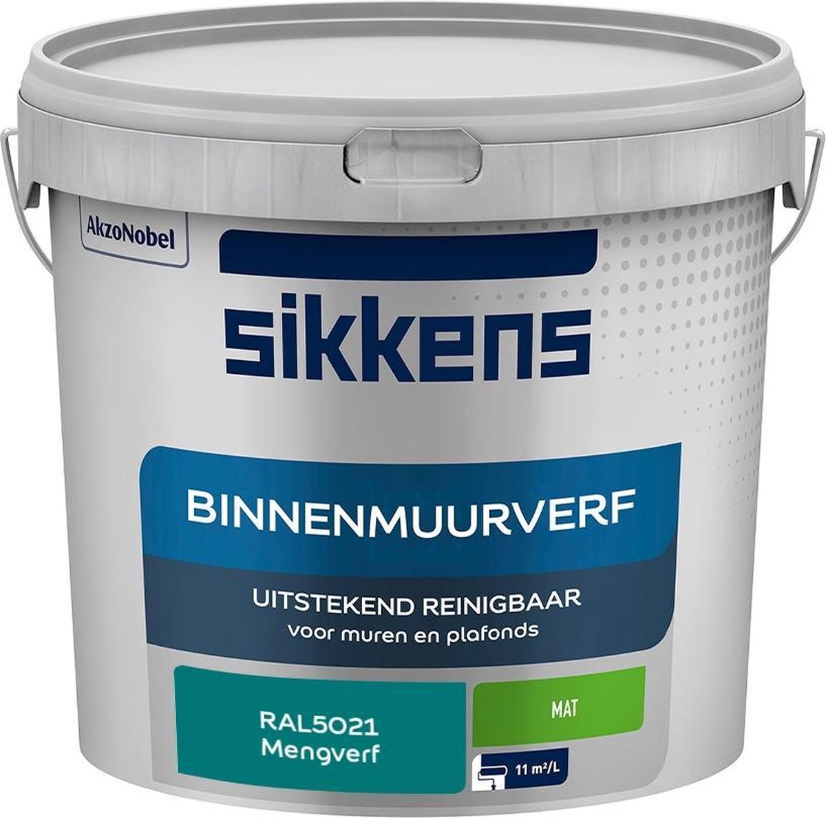 Sikkens Binnenmuurverf Muurverf Mengkleur Mat RAL5021 5L