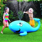 Pro-Care Grote Opblaasbare 95cm WaterBal Dolfijn - 1 Spray - Aansluitbar op Tuinslang - Outdoor Strandbal Dolfijn - Buitenspeelgoed - Licht Blauw