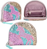 Ylvi and the Minimoomis Unicorn portemonnee pailletten - Regenboog design