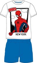 SpiderMan Kinder Shortama Zomerset Maat 128 Wit/Blauw