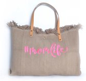 Canvas Strandtas Taupe  #MOMLIFE