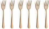 Amefa Vintage - Gebakvork - Goudkleurig - RVS - (Set van 12) en Yourkitchen E-kookboek