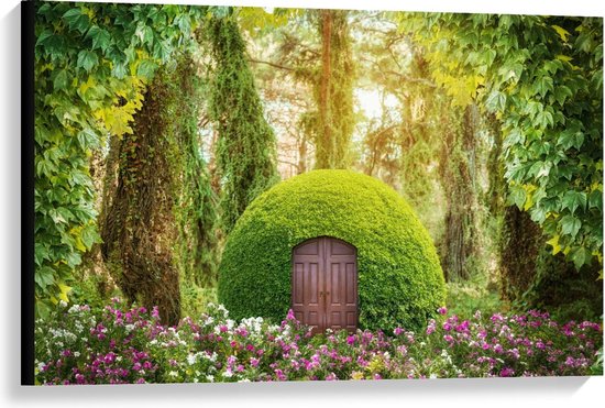 Toile - Green Globe House in Forest - 90x60cm Photo sur Toile Peinture (Décoration murale sur Toile)