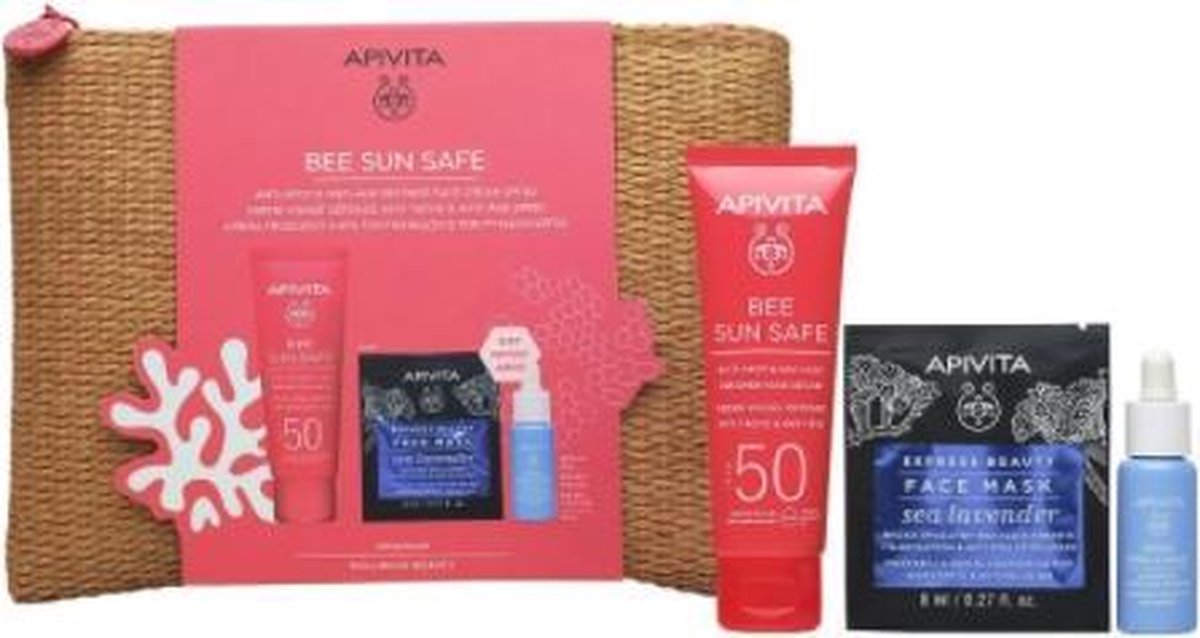 Apivita Bee Sun Safe Anti spot Anti age Defense Face Cream Spf50 50ml Set 4 Pieces