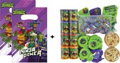 Ninja Turtles traktatie zakjes gevuld met Ninja Turtles uitdeelspeelgoed | 8 stuks