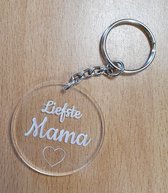 Sleutelhanger Liefste Mama - moederdag - liefste mama - acrylaat