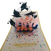 pop-up geslaagd kaart-met envelop-wenskaart-diploma-graduation- felicitatie-schooldiploma -rijbewijs