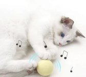 REPUS Geel wollen interactieve bal | kattenspeelgoed | kittenspeelgoed | geluidsbal | Dieren speeltje | Insectengeluid | 3 geluiden| musthave voor katten |