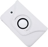 360 graden draaibaar Lichi structuur lederen hoesje met houder voor Samsung Galaxy Tab 3 (7.0) / P3200 / P3210wit (P3200/P3210)