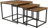Decostar Bijzettafels Bensenville hout, 3 stuks