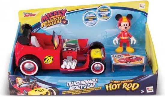 Carrera – Mickey’s Hot Doggin’ Hot Rod – Véhicule à L’échelle 1:50 – Dès 3 Ans – Jouet De Collection Disney