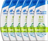 Head & Shoulders Apple Fresh 2-in-1 - Voordeelverpakking 6 x 270 ml - Anti-roos Shampoo