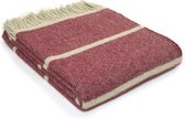 Tweedmill Plaid Broad Stripe Paars Rood (Rosewood) - Nieuw wol - Made in the UK