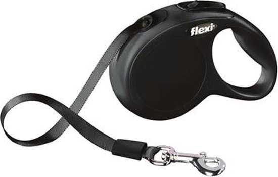 Flexi Classic Tape - Zwart - M - 5 M Hondenlijn uitlaatriem