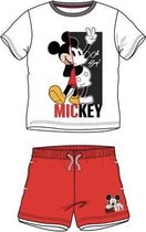 Disney Mickey  Mouse 2-delige set - wit/rood - maat 122/128 (8 jaar)