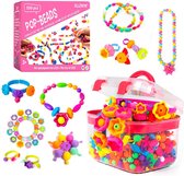 Allerion XXL Snap Beads Set - Klikkralen – 550-delig – Sieraden maken voor kinderen – Inclusief Instructieboekje