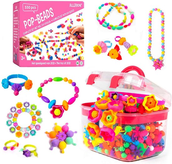 Allerion XXL Snap Beads Set – Klikkralen – 550-delig
