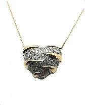 juwelier - goud - ketting - collier - hart - diamant -  14 karaat  -  verlinden juwelier