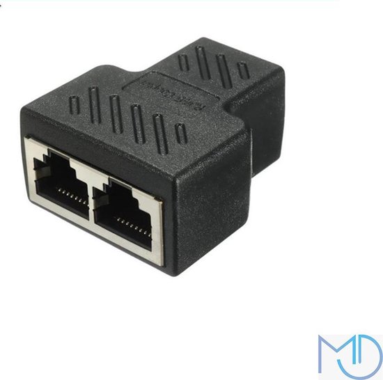 Adaptateur réseau de connecteur LAN Ethernet RJ45 à deux ports