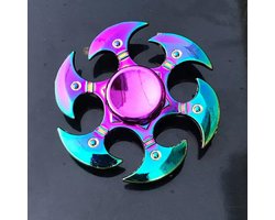 Fidget Spinner Rainbow - Fidget Toys - Metaal - Anti Stress - Glow in the dark - Balletjes - Fidget Pad - Hand Spinner - Regenboog