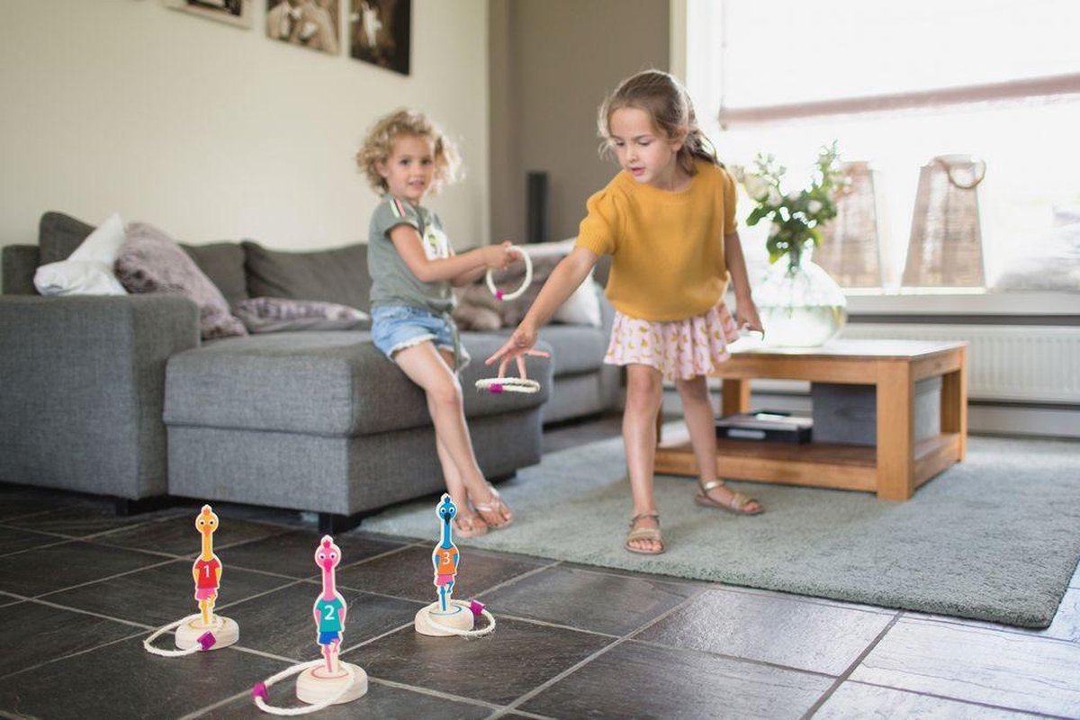 BS Toys Ringwerpen Vogels - Buitenspeelgoed - Werpspel kinderen - Werpspel hout - Spelletjes voor kinderen - Buiten speelgoed - Buitenspel - Buiten Spellen - Tuin Speelgoed - Houten speelgoed — afbeelding 3