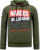 Hoodie Heren Print - Narcos Billionaire - Groen