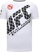 T shirts Print Heren - UFC - Wit