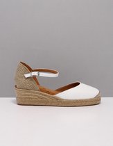 Unisa cisca espadrilles dames wit  cre white leer 37