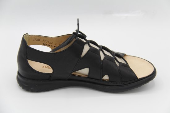 111432 Zwarte dames sandaal met veter sluiting (Maat - 40, Kleur - Zwart) |  bol.com
